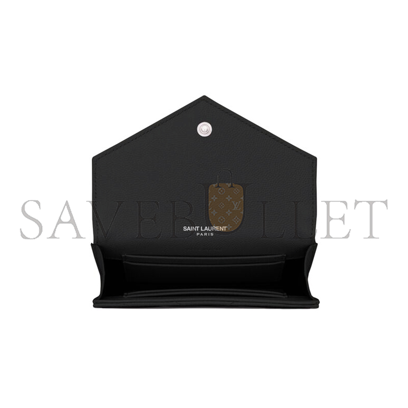 YSL CASSANDRE MATELASSÉ SMALL ENVELOPE WALLET IN GRAIN DE POUDRE LEATHER 414404BOW081000 (13.5*9.5*3cm) YSL CASSANDRE MATELASSÉ SMALL ENVELOPE WALLET IN GRAIN DE POUDRE LEATHER 414404BOW081000 (13.5*9.5*3cm)